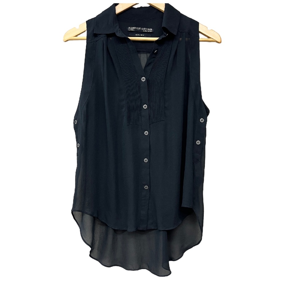 All Saints Top Silk Black Size 4